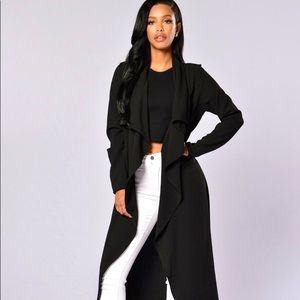 Fashion Nova “Business Casual Coat” - Black